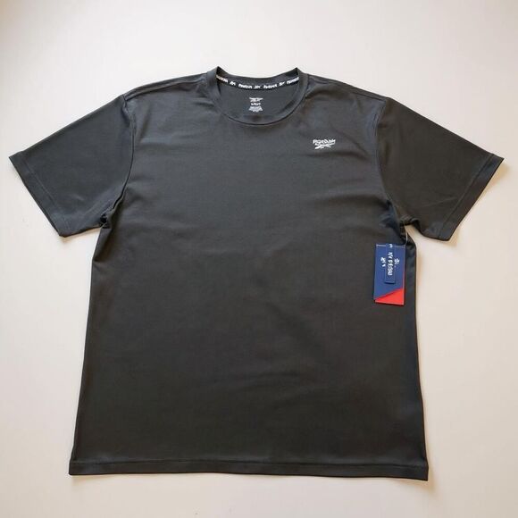 Reebok Men's Performance Athletic T-Shirt – Black | Breathable & Stylish Size L - Picture 1 of 5